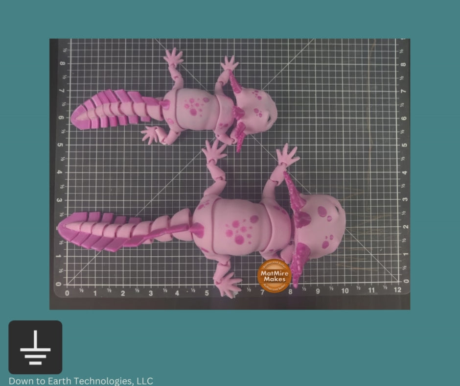 Mat Mire Makes Articulated Axolotl - Brown 100% Size – Down to Earth  Technologies